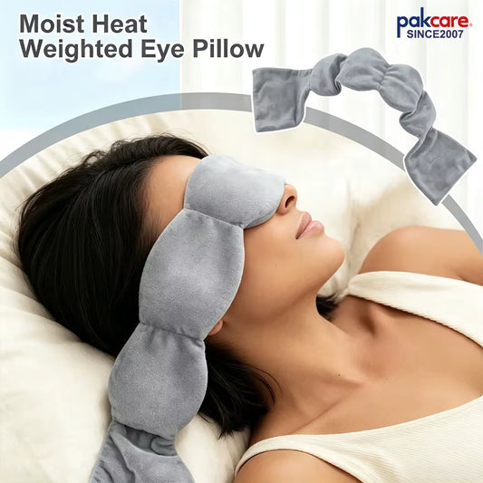Moist Heat Weighted Eye Pillow Microwavable Hot Cold Therapy Eye Mask for Sinus Relief, Migraine, Puffy Eyes and Relaxation